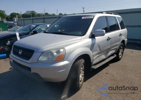 2003 Honda Pilot Exl из США, поврежденный, VIN 2HKYF18603H548457